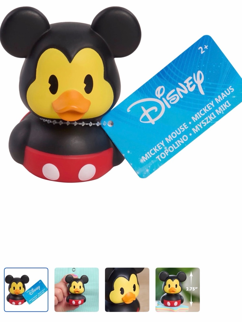Duckalooz Disney Mickey Mouse Small Toy Duck Collectible